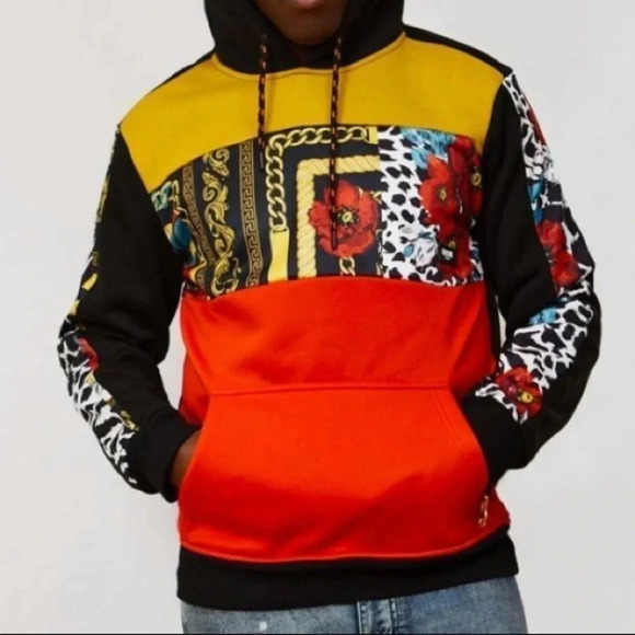 Reason Other - Reason Floral Chains Pullover Hoodie Sweatshirt NWT